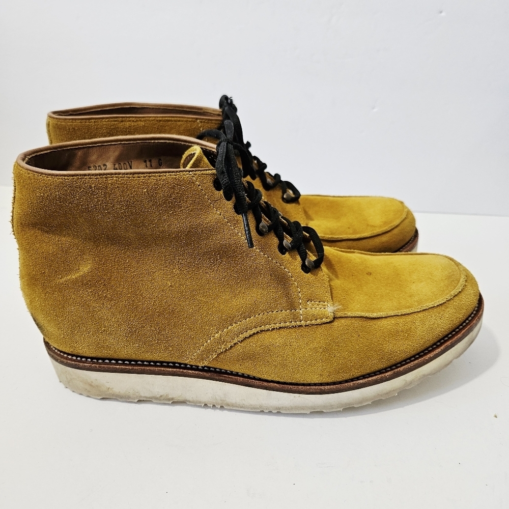 Men's Suede Chukka Boots in Mustard Yellow